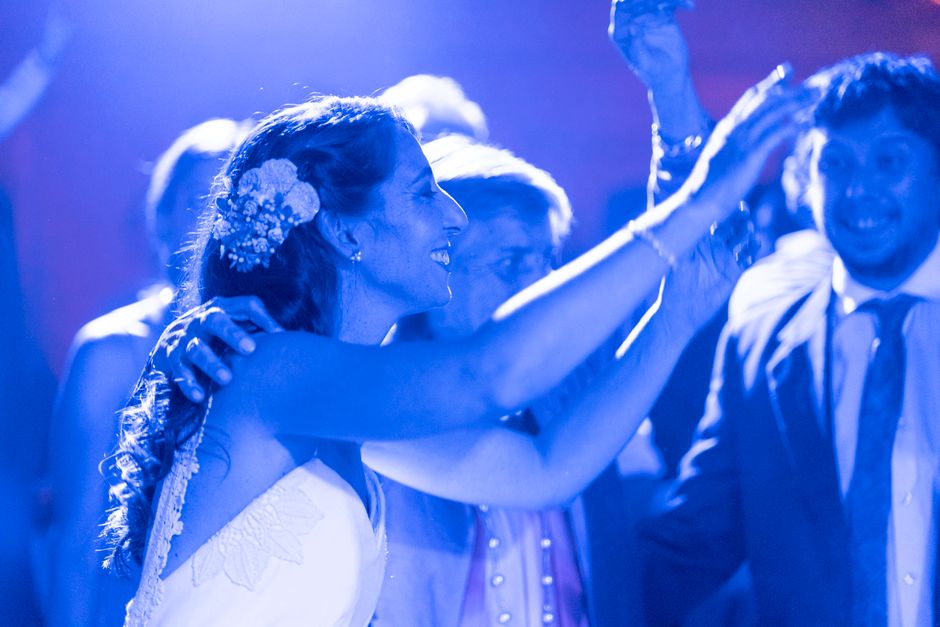 Lively wedding reception dancing captured on film